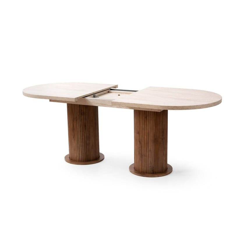 Samtens Ruokapöytä Ovaali 180 cm - Ruskea/Taupe - Huonekalut - Pöytä & ruokailuryhmä - Ruokapöydät & keittiön pöydät