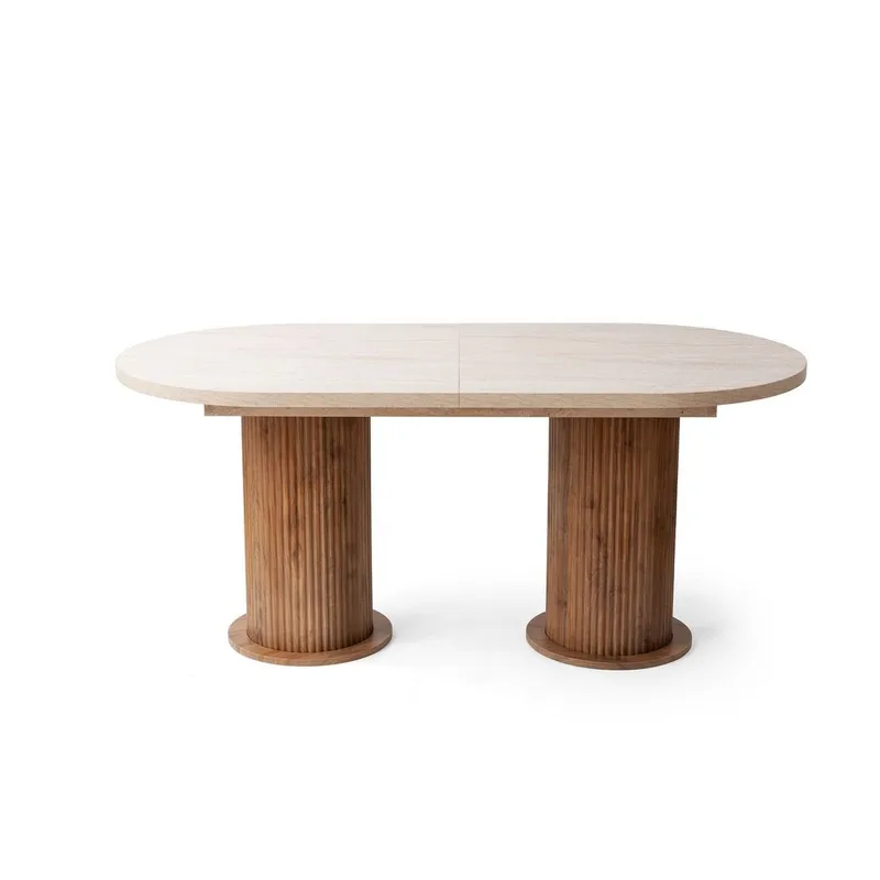 Samtens Ruokapöytä Ovaali 180 cm, Ruskea/Taupe