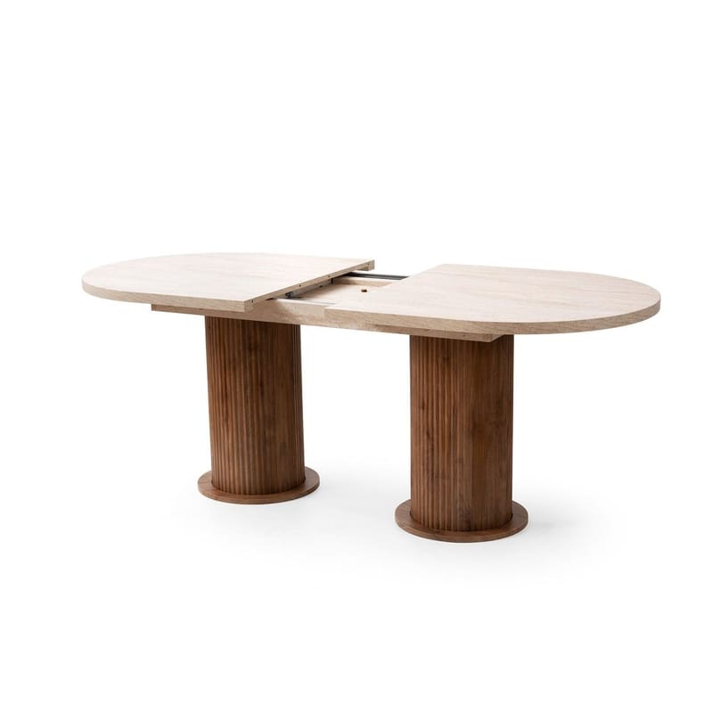 Samtens Ruokapöytä Ovaali 180 cm - Ruskea/Taupe - Huonekalut - Pöytä & ruokailuryhmä - Ruokapöydät & keittiön pöydät