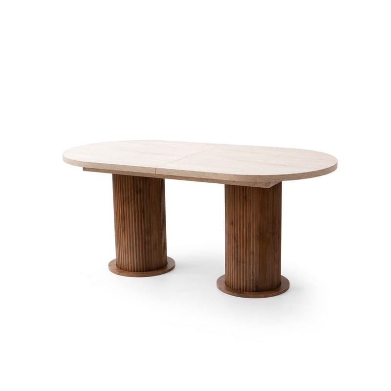 Samtens Ruokapöytä Ovaali 180 cm - Ruskea/Taupe - Huonekalut - Pöytä & ruokailuryhmä - Ruokapöydät & keittiön pöydät