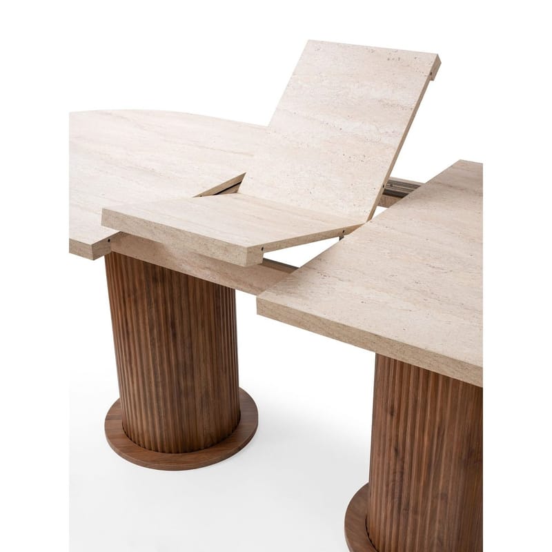 Samtens Ruokapöytä Ovaali 180 cm - Ruskea/Taupe - Huonekalut - Pöytä & ruokailuryhmä - Ruokapöydät & keittiön pöydät