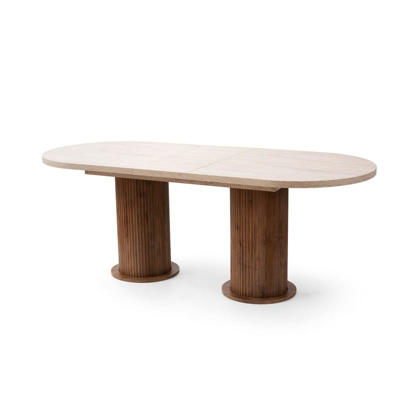 Samtens Ruokapöytä Ovaali 180 cm - Ruskea/Taupe - Huonekalut - Pöytä & ruokailuryhmä - Ruokapöydät & keittiön pöydät