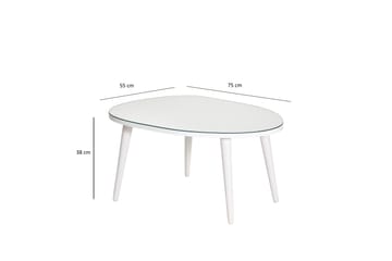 Samtens Sohvapöytä 75 cm - Valkoinen - Huonekalut - Pöytä & ruokailuryhmä - Sohvapöytä