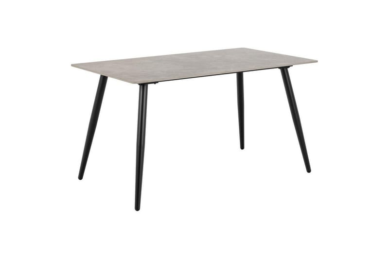 Sanjoan Ruokailuryhmä 140 Cm + 4 Amrita Ruokapöydän Tuolia - Harmaa/Beige/Musta - Huonekalut - Pöytä & ruokailuryhmä - Ruokailuryhmä