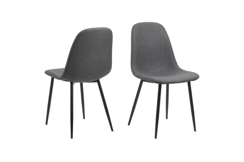 Sanjoan Ruokailuryhmä 140 Cm + 4 Salaman Ruokailutuolia - Harmaa/Musta - Huonekalut - Pöytä & ruokailuryhmä - Ruokailuryhmä