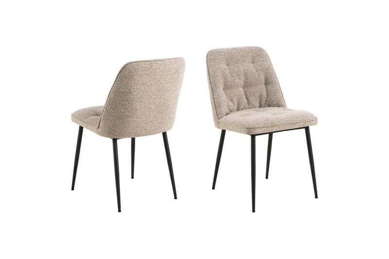 Sanjoan Ruokailuryhmä 140 Cm + 4 Zabinka Ruokatuolia - Musta/Beige/Ruskea - Huonekalut - Pöytä & ruokailuryhmä - Ruokailuryhmä