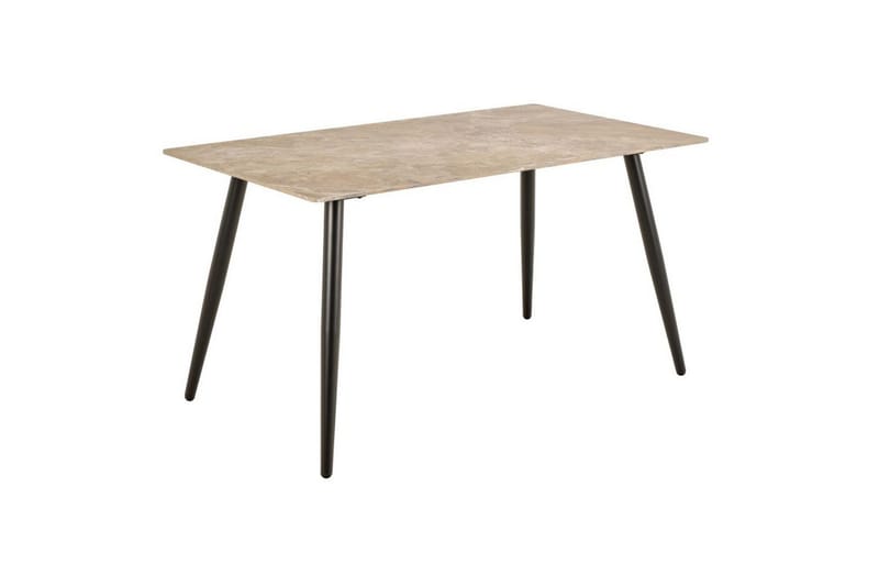 Sanjoan Ruokailuryhmä 140 Cm + 4 Zabinka Ruokatuolia - Harmaa/Beige/Musta - Huonekalut - Pöytä & ruokailuryhmä - Ruokailuryhmä