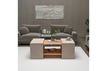 Sarte Sohvapöytä 100x37 cm - Beige/Vaalea Ruskea/Puu - Huonekalut - Pöytä & ruokailuryhmä - Apupöytä & sivupöytä - Sarjapöytä