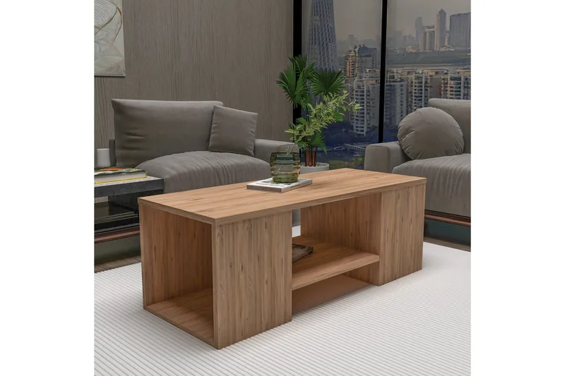 Sarte Sohvapöytä 100x37 cm - Beige/Vaalea Ruskea/Puu - Huonekalut - Pöytä & ruokailuryhmä - Apupöytä & sivupöytä - Sarjapöytä