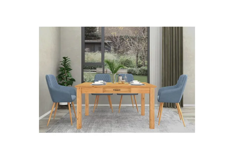 Selma Suorakaiteen Muotoinen Ruokapöytä 140x80 cm - Ruskea - Huonekalut - Pöytä & ruokailuryhmä - Ruokapöydät & keittiön pöydät