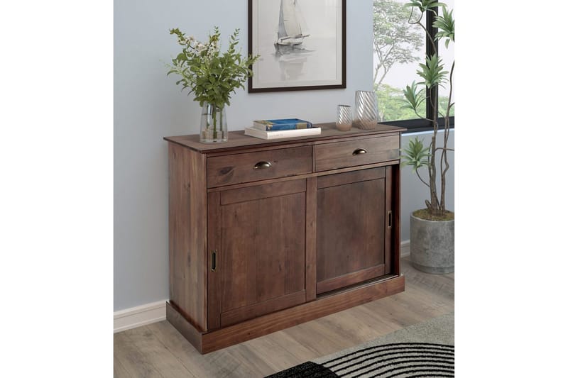 Senkkikaappi Harry 115x40x85 cm, Ruskea - 115x40x85 cm, Ruskea - Säilytys - Säilytyskalusteet - Senkki