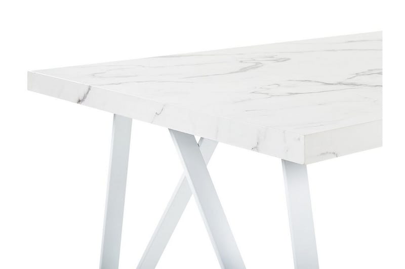 Senneterre Ruokapöytä 90x160 cm - Valkoinen/Harmaa - Huonekalut - Pöytä & ruokailuryhmä - Ruokapöydät & keittiön pöydät