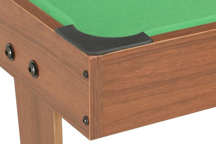 1-metrin mini-biljardipöytä 92x52x19 cm ruskea ja vihreä - Ruskea - Biljardipöytä