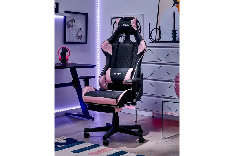 Pelituoli Victory Musta/Rosa - Musta/Rosa - Huonekalut - Pöytä & ruokailuryhmä - Seurapelipöytä - Pokeripöytä