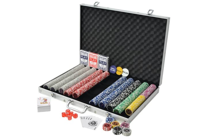 Pokerisetti 500 pelimerkillä Alumiini - Monivärinen - Pokeripöytä