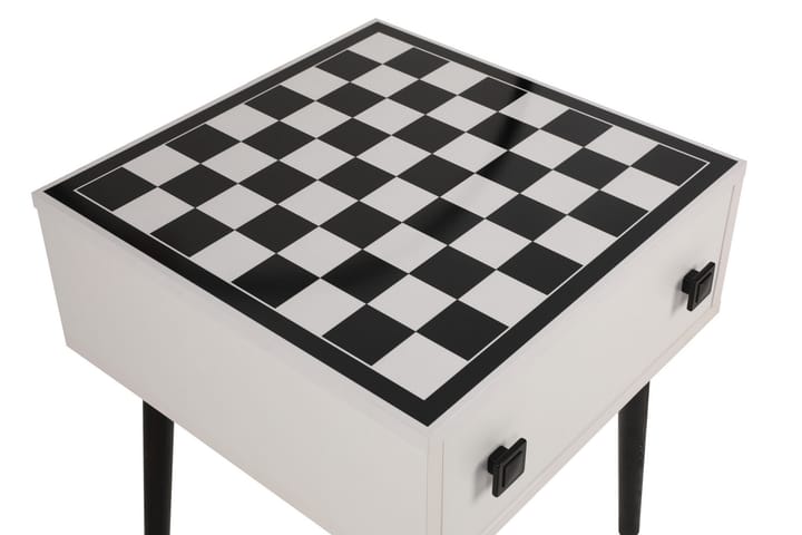 Shakkipöytä Erner 50 cm - Valkoinen / musta - Shakkilauta