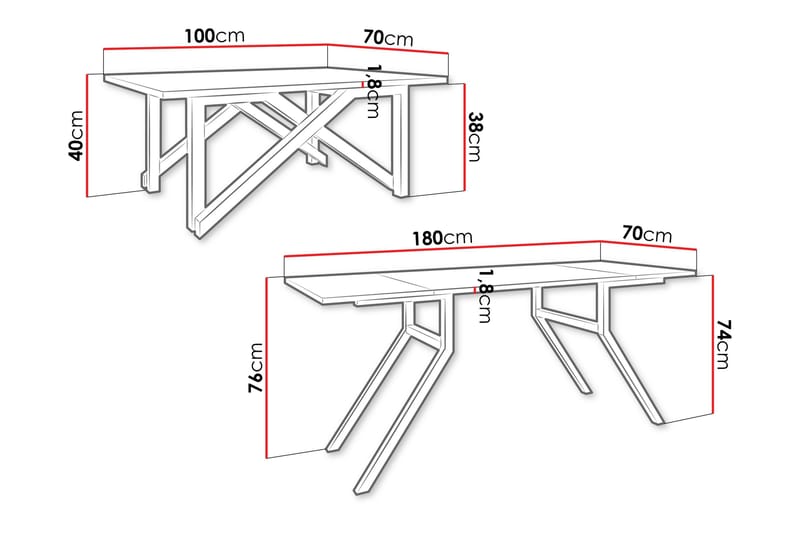 Seyloren Sohvapöytä 100 cm - Musta - Huonekalut - Pöytä & ruokailuryhmä - Sohvapöytä