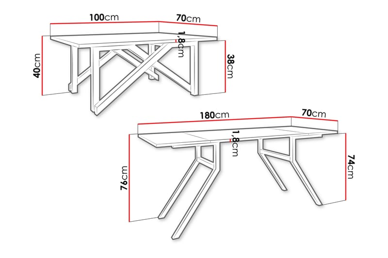 Seyloren Sohvapöytä 100 cm - Musta - Huonekalut - Pöytä & ruokailuryhmä - Sohvapöytä