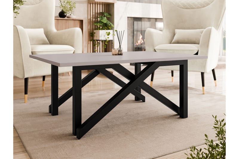 Seyloren Sohvapöytä 100 cm - Musta/Beige - Huonekalut - Pöytä & ruokailuryhmä - Sohvapöytä