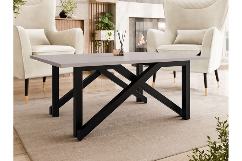 Seyloren Sohvapöytä 100 cm - Musta/Beige - Huonekalut - Pöytä & ruokailuryhmä - Sohvapöytä