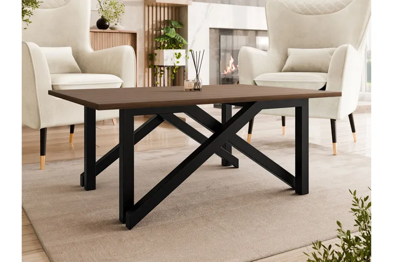 Seyloren Sohvapöytä 100 cm - Ruskea/Musta - Huonekalut - Pöytä & ruokailuryhmä - Sohvapöytä