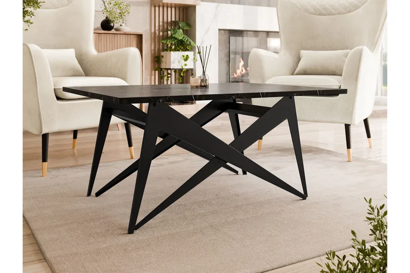 Seyloren Sohvapöytä 90 cm - Musta - Huonekalut - Pöytä & ruokailuryhmä - Sohvapöytä