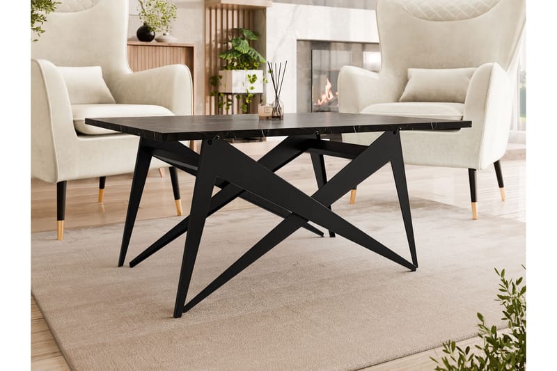 Seyloren Sohvapöytä 90 cm - Musta - Huonekalut - Pöytä & ruokailuryhmä - Sohvapöytä