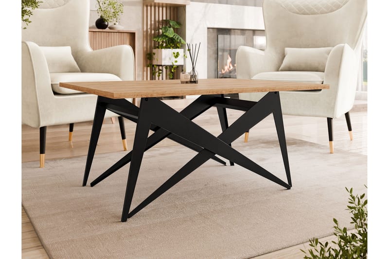 Seyloren Sohvapöytä 90 cm - Musta/Ruskea - Huonekalut - Pöytä & ruokailuryhmä - Sohvapöytä