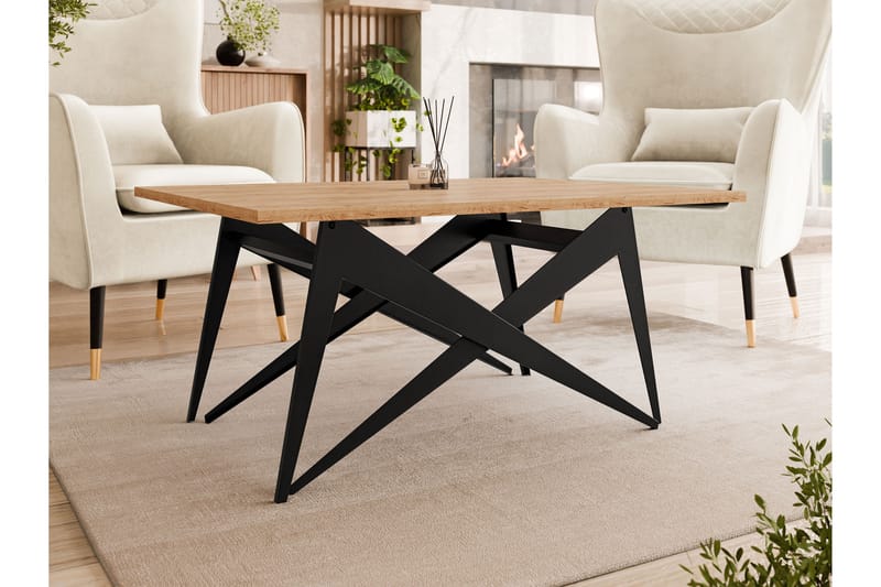 Seyloren Sohvapöytä 90 cm - Musta/Ruskea - Huonekalut - Pöytä & ruokailuryhmä - Sohvapöytä