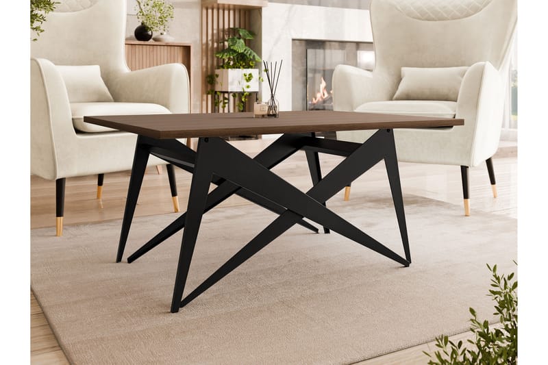 Seyloren Sohvapöytä 90 cm - Musta/Ruskea - Huonekalut - Pöytä & ruokailuryhmä - Sohvapöytä