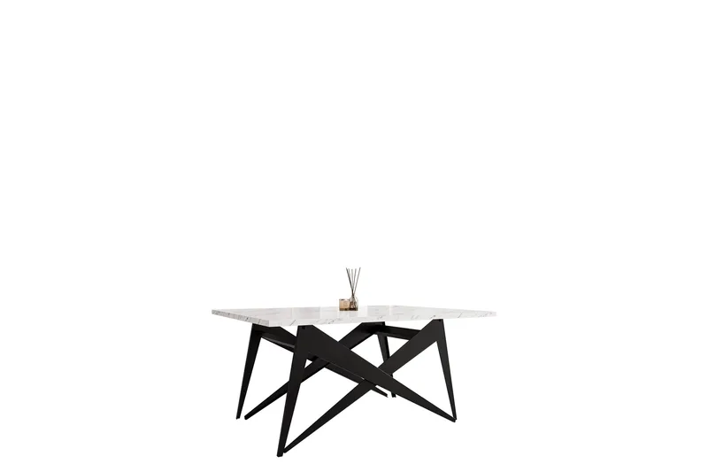 Seyloren Sohvapöytä 90 cm, Musta/Valkoinen