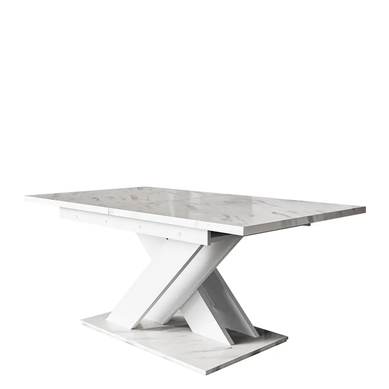 Shea Förlängningsbart Ruokapöytä 140-180 cm suorakulmainen - Valkoinen - Huonekalut - Pöytä & ruokailuryhmä - Ruokapöydät & keittiön pöydät