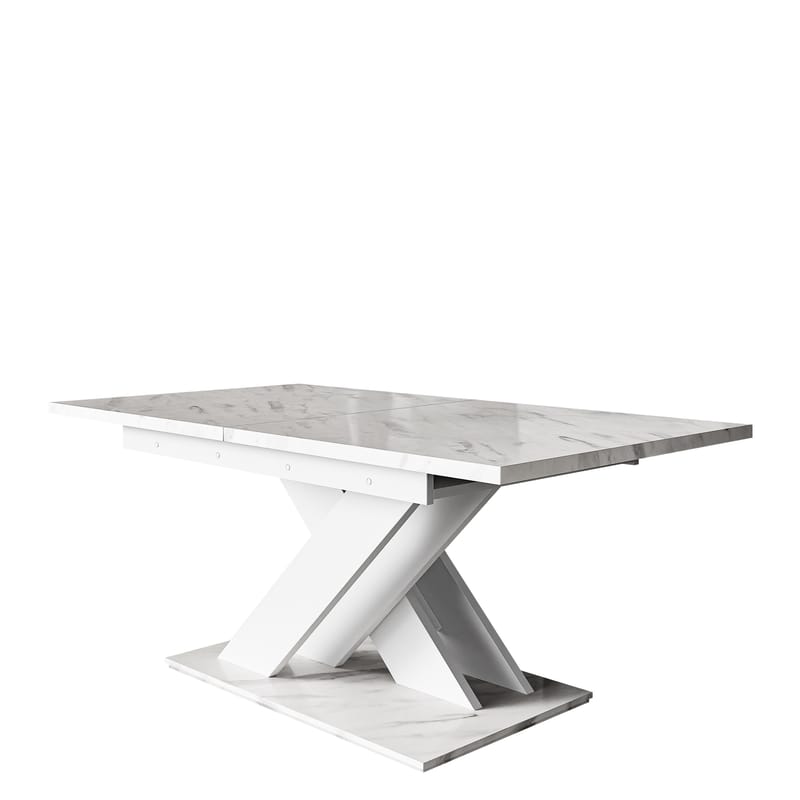 Shea Förlängningsbart Ruokapöytä 140-180 cm suorakulmainen - Valkoinen - Huonekalut - Pöytä & ruokailuryhmä - Ruokapöydät & keittiön pöydät