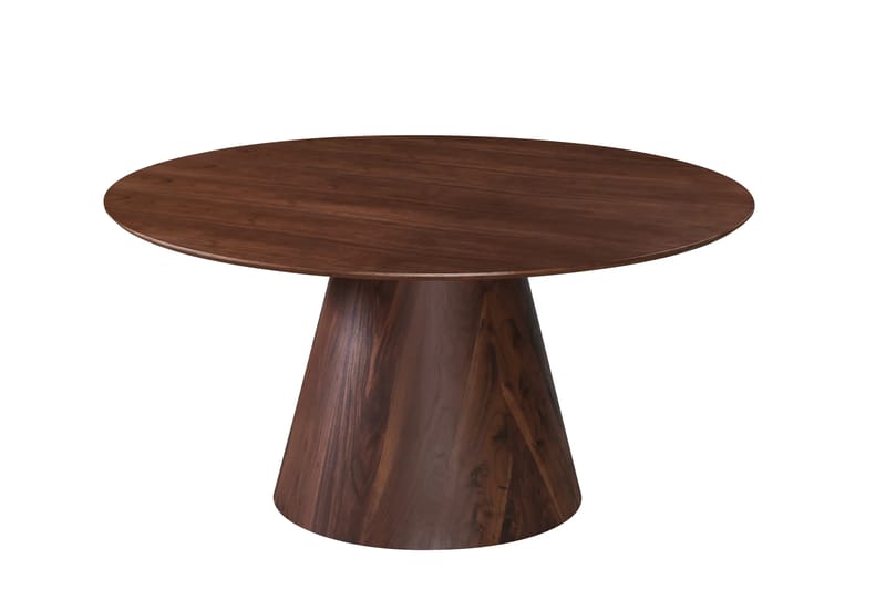 Siena-ruokailuryhmä, pyöreä 150 cm, pähkinä, 6 Elsie-ruokatuolia - Pähkinä/harmaa - Huonekalut - Pöytä & ruokailuryhmä - Ruokailuryhmä