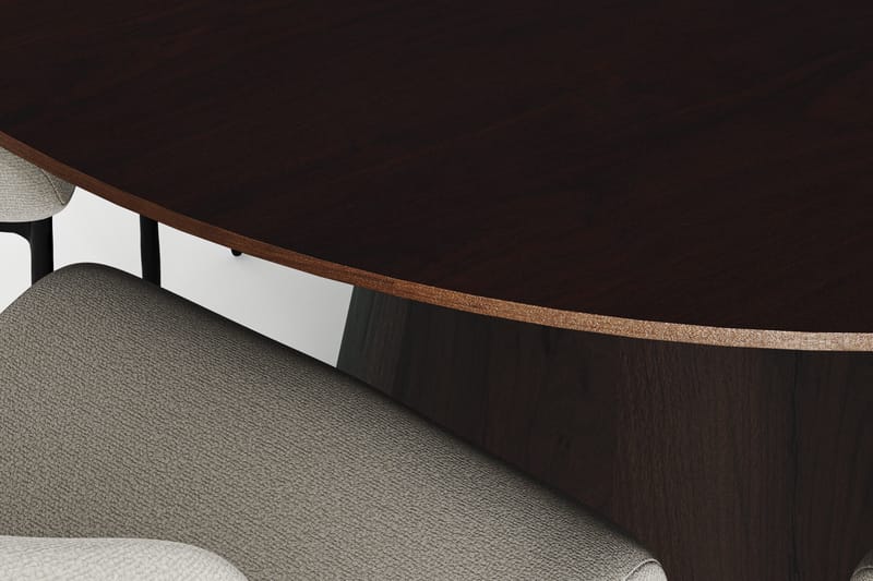 Siena-ruokailuryhmä, pyöreä 150 cm, savustettu tammi, 6 Elsie-ruokatuolia - Savustettu tammi/valkoinen - Huonekalut - Pöytä & ruokailuryhmä - Ruokailuryhmä