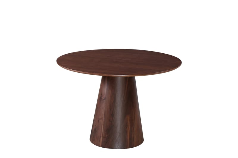 Siena-ruokailuryhmä, pyöreä 110 cm, pähkinä, 4 Elsie-ruokatuolia - Pähkinä/harmaa - Huonekalut - Pöytä & ruokailuryhmä - Ruokailuryhmä