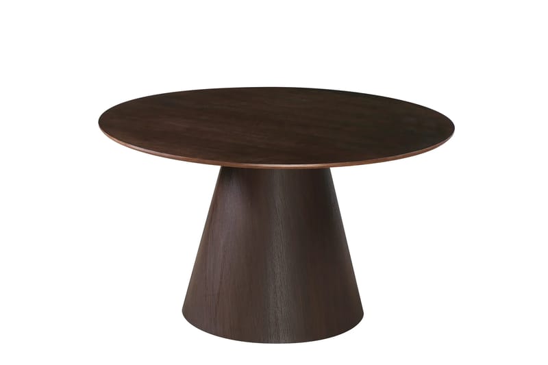 Siena-ruokailuryhmä, pyöreä 130 cm, savustettu tammi, 6 Elsie-ruokatuolia - Savustettu tammi/valkoinen - Huonekalut - Pöytä & ruokailuryhmä - Ruokailuryhmä