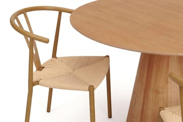 Siena-ruokailuryhmä, pyöreä 110 cm, tammi, 4 Elysia-ruokatuolia - Tammi - Huonekalut - Pöytä & ruokailuryhmä - Ruokailuryhmä