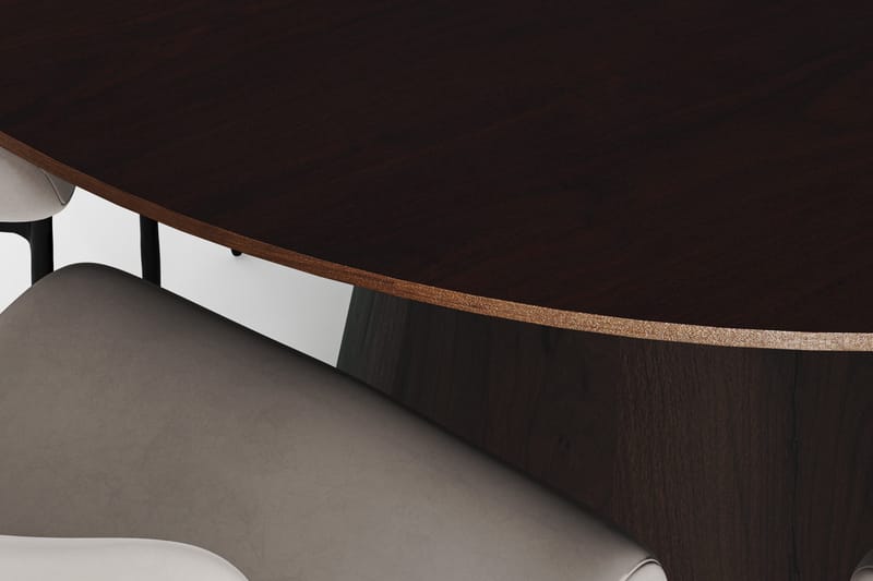 Siena-ruokailuryhmä, pyöreä 150 cm, savustettu tammi, 6 Elsie-ruokatuolia - Savustettu tammi/beige - Huonekalut - Pöytä & ruokailuryhmä - Ruokailuryhmä