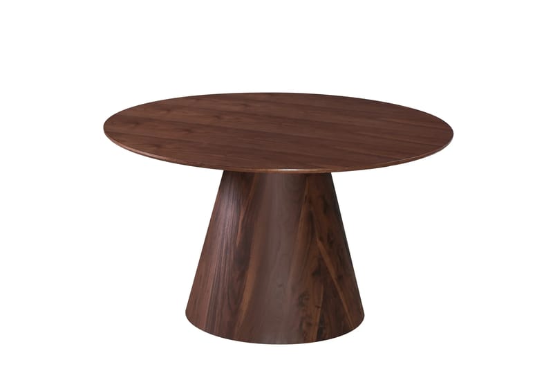 Siena Ruokailuryhmä Pyöreä 130 cm Pähkinä ja 6 Elsie Ruokatuolia - Pähkinä/Harmaa - Huonekalut - Pöytä & ruokailuryhmä - Ruokailuryhmä