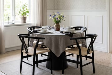 Siena-ruokailuryhmä pyöreä 110 cm musta, 4 Dastoori-ruokatuolia - Mustaksi petsattu tammi - Huonekalut - Pöytä & ruokailuryhmä - Ruokailuryhmä
