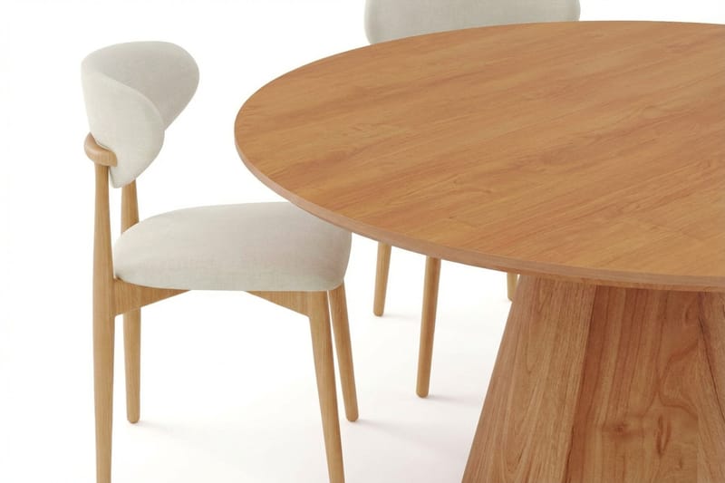 Siena-ruokailuryhmä pyöreä 130 cm tammi, 6 Molly-ruokatuolia - Tammi - Huonekalut - Pöytä & ruokailuryhmä - Ruokailuryhmä