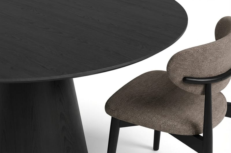 Siena-ruokailuryhmä pyöreä 110 cm musta, 4 Molly-ruokatuolia - Musta - Huonekalut - Pöytä & ruokailuryhmä - Ruokailuryhmä
