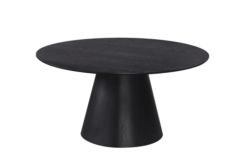 Siena Suuri Ruokapöytä Pyöreä 150 cm Viilu - Musta - Huonekalut - Pöytä & ruokailuryhmä - Ruokapöydät & keittiön pöydät