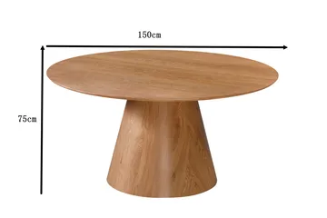 Siena suuri pyöreä ruokapöytä 150 cm, viilu - Tammi - Huonekalut - Pöytä & ruokailuryhmä - Ruokapöydät & keittiön pöydät