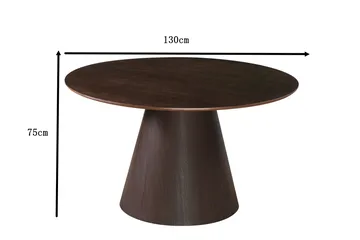 Siena pyöreä ruokapöytä 130 cm, viilu - Tummanruskea savutammi - Huonekalut - Pöytä & ruokailuryhmä - Ruokapöydät & keittiön pöydät