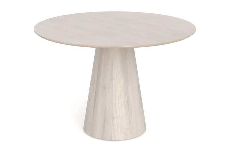 Siena Pieni Ruokapöytä Pyöreä 110 cm Viilu, Valkopigmentoitu