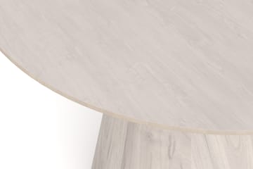 Siena pyöreä ruokapöytä 130 cm, viilu - Valkokuultokäsitelty tammi - Huonekalut - Pöytä & ruokailuryhmä - Ruokapöydät & keittiön pöydät