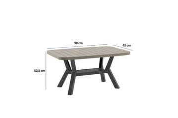 Silva Sohvapöytä 90 cm - Antrasiitti - Puutarhakalusteet - Terassipöydät - Sohvapöytä ulos & loungepöytä