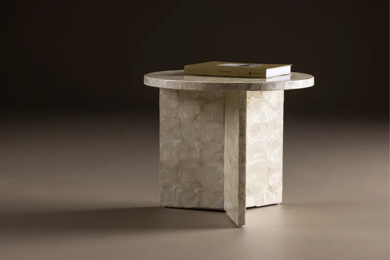 Smögen-sohvapöytä 40 cm pyöreä - Vaaleanharmaa - Huonekalut - Pöytä & ruokailuryhmä - Sohvapöytä